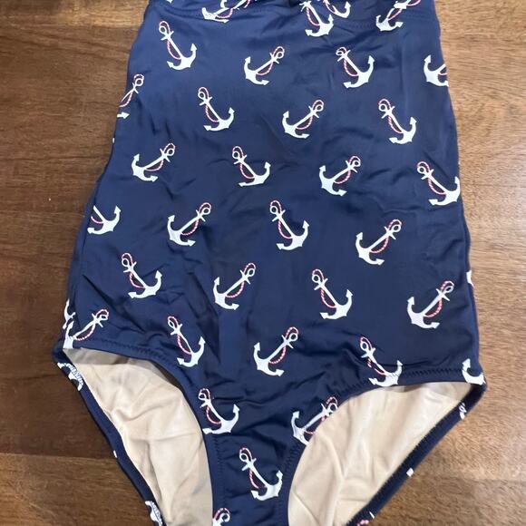Crewcuts Girl's Anchor One Piece swimsuit Size 14 - Picture 4 of 4